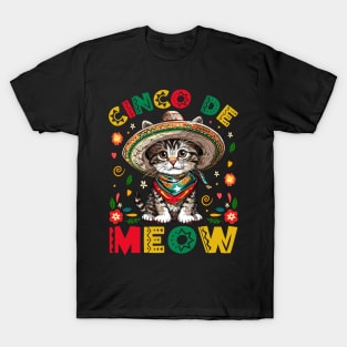 Cinco De Meow Mexican Cat T-Shirt